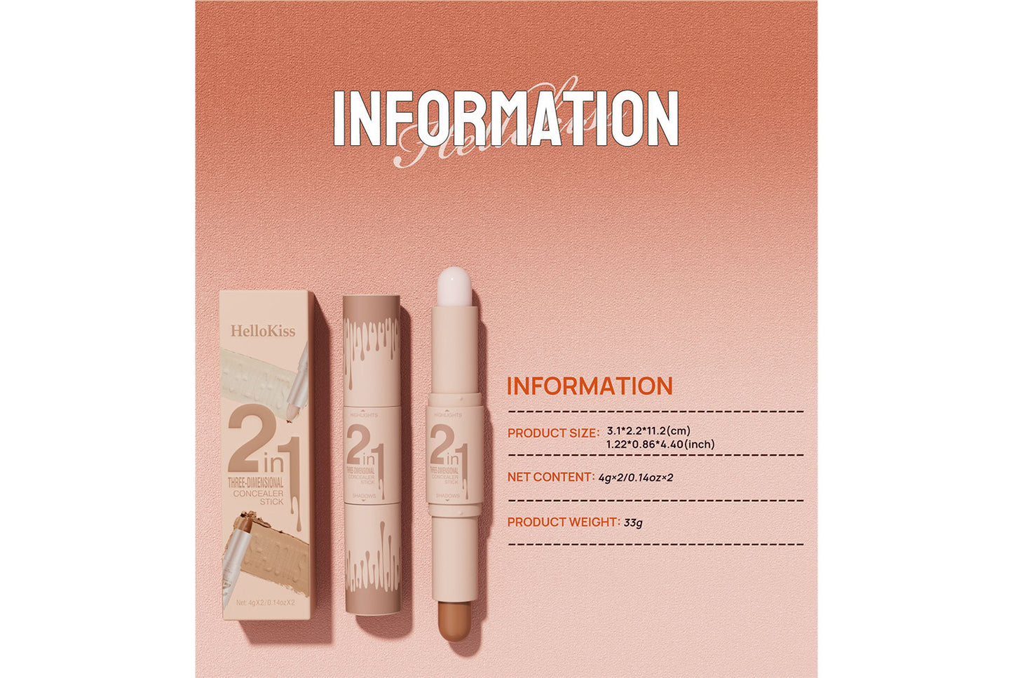 **Dual-Ended Contouring Stick (4-Color Set)**