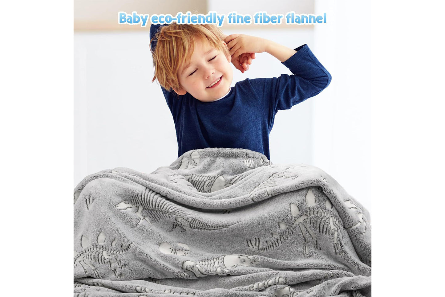 **Glow-in-the-Dark Flannel Blanket (Unicorn/Dinosaur/Butterfly Pattern)**