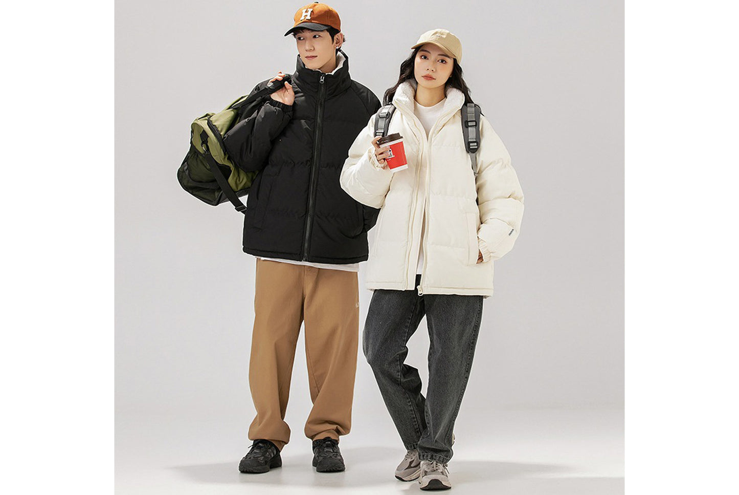 **Men's Winter Hooded Cotton Jacket (8 Colors Available)**