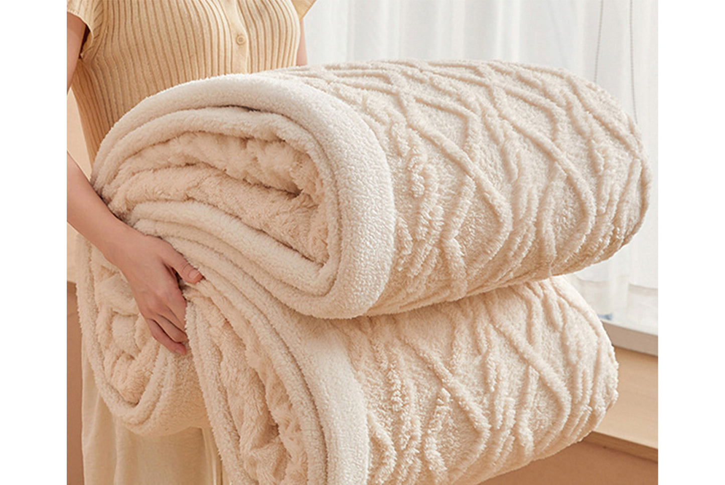 Thickened Winter Sofa Blanket, Nap Blanket