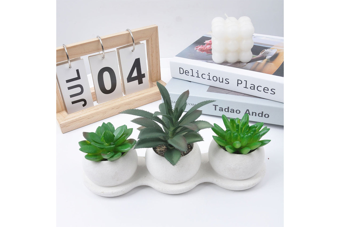 Halloween Simulated Plant Pots | Skull/White Pot/Succulent Series