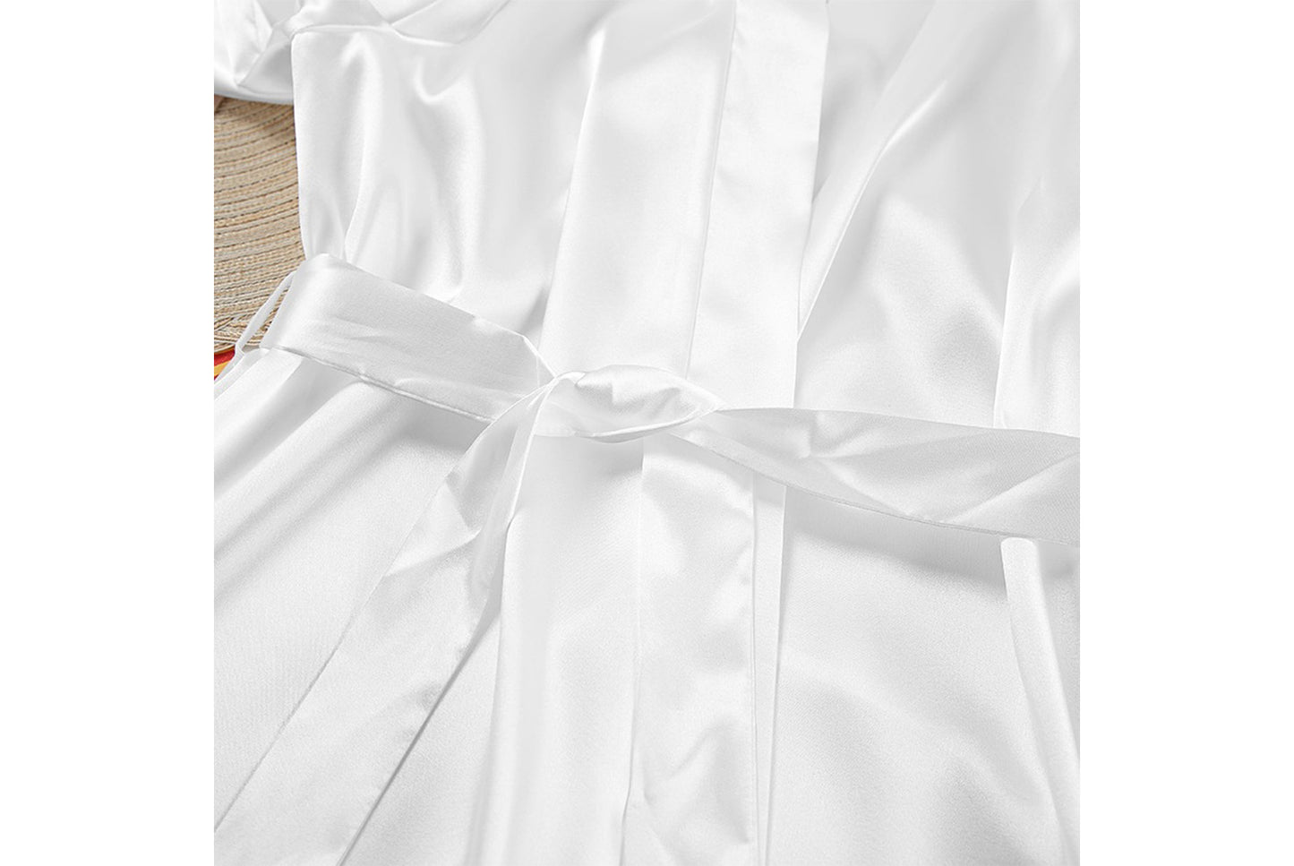 **Sexy Strappy Satin Nightdress Two-Piece Set**