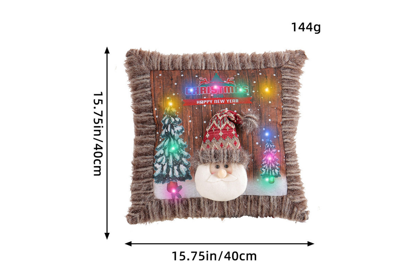 **Plush Luminous Christmas Pillow - Festive Sofa Cushion**