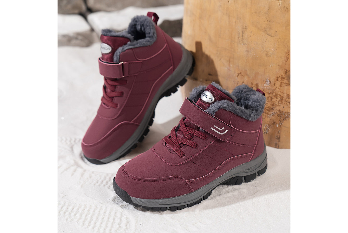 Women's Winter Thickened Anti-Slip Ski Boots