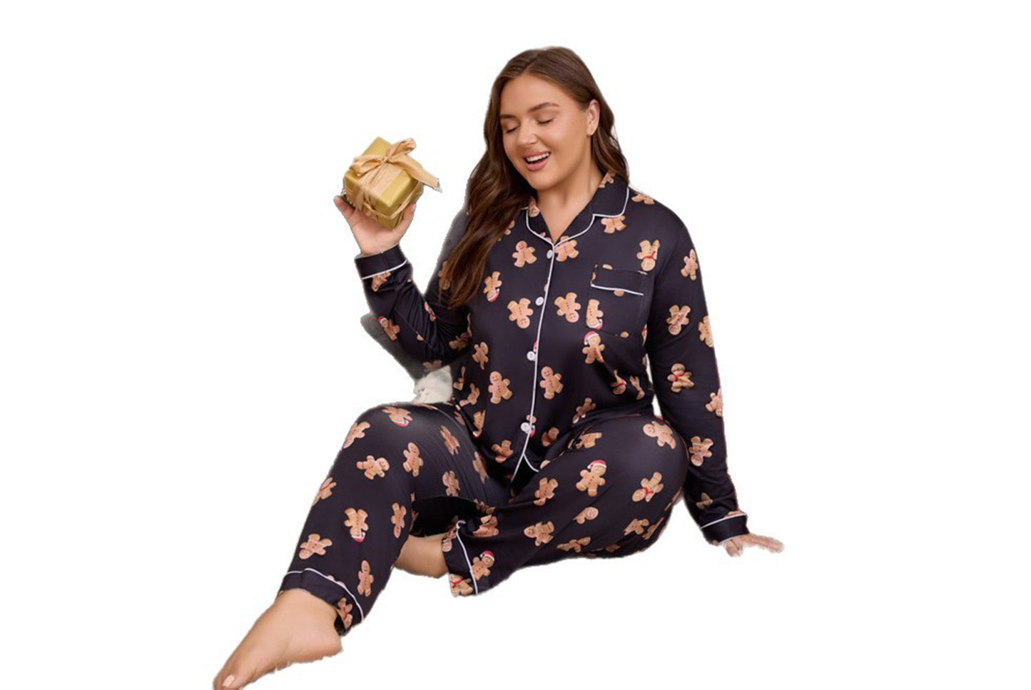 Women's Christmas Plus-Size Lounge Set