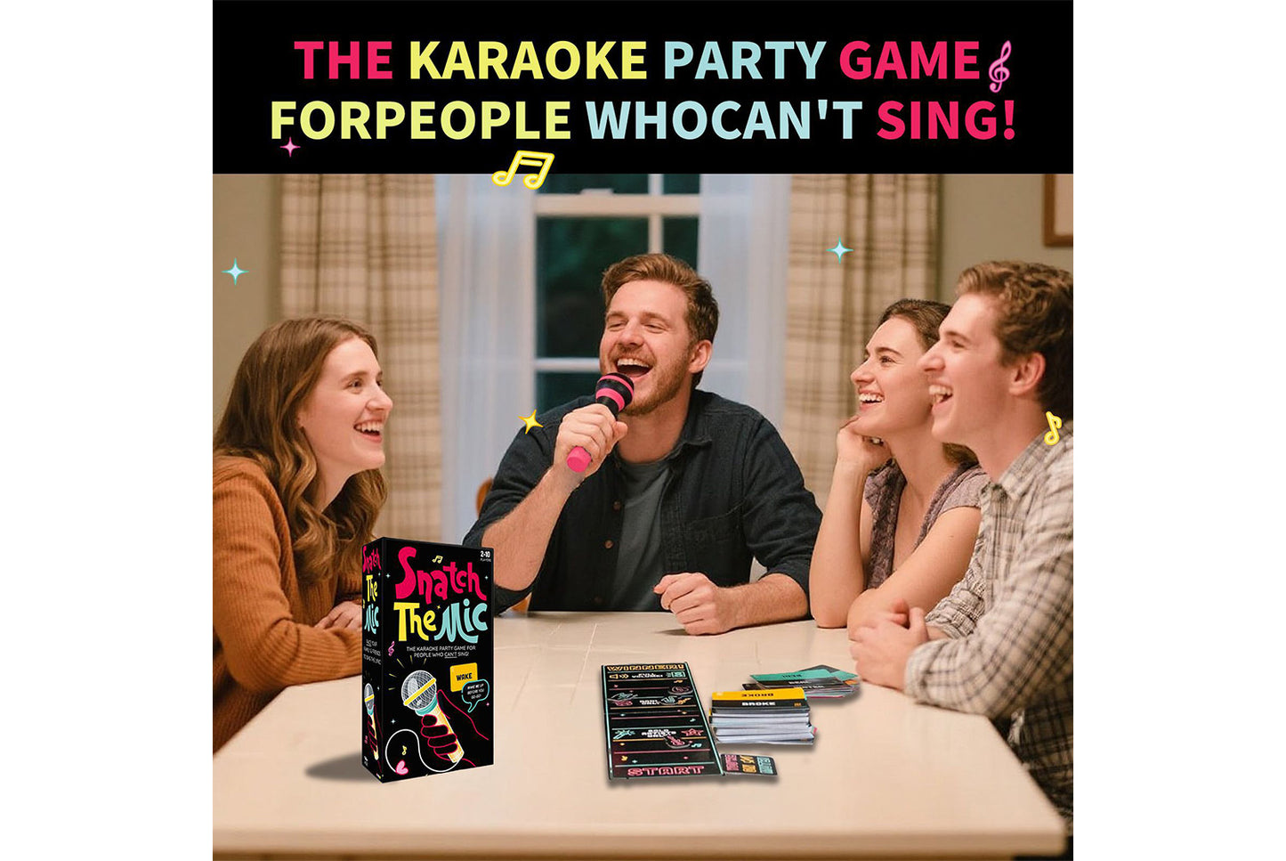 Snatch the Mic Music Party Game Cards