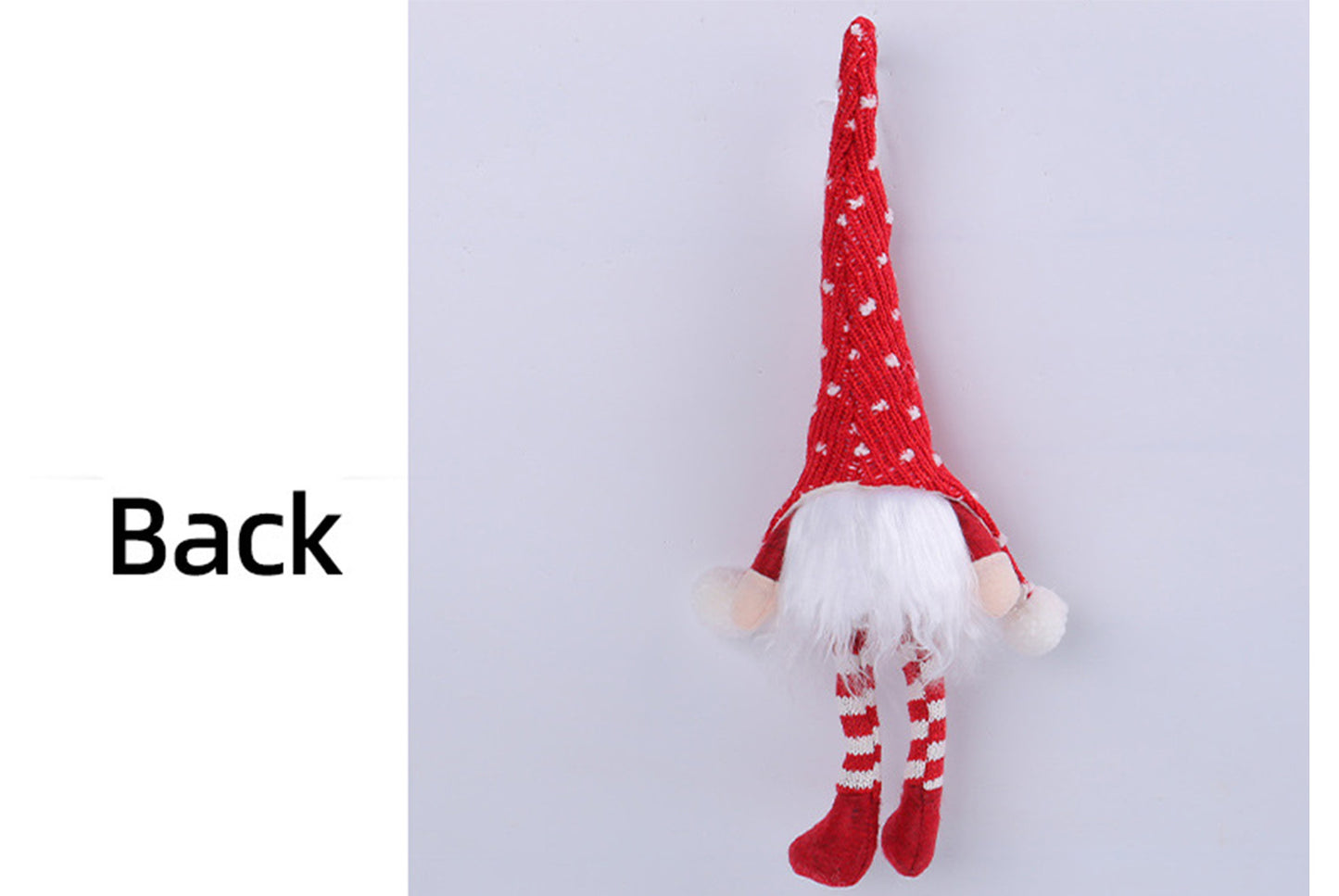 Christmas Forest Old Man Pendant - Knitted Hat Seated Faceless Doll Decoration