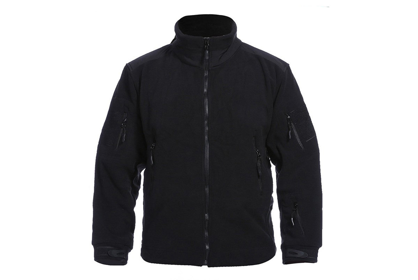Men's Outdoor Insulated Fleece Jacket with Stand Collar