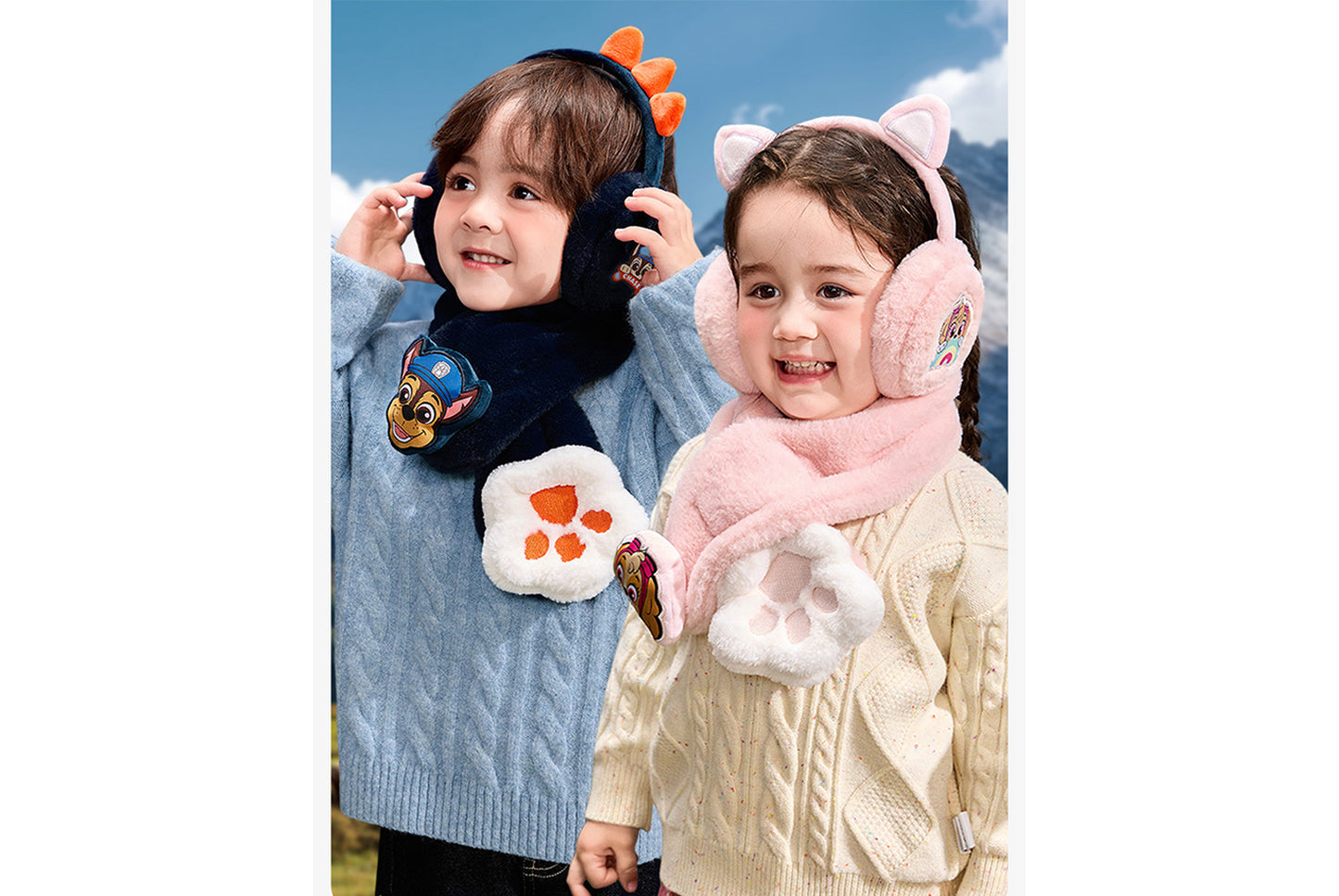 **Children's Warm Scarf and Earmuff **