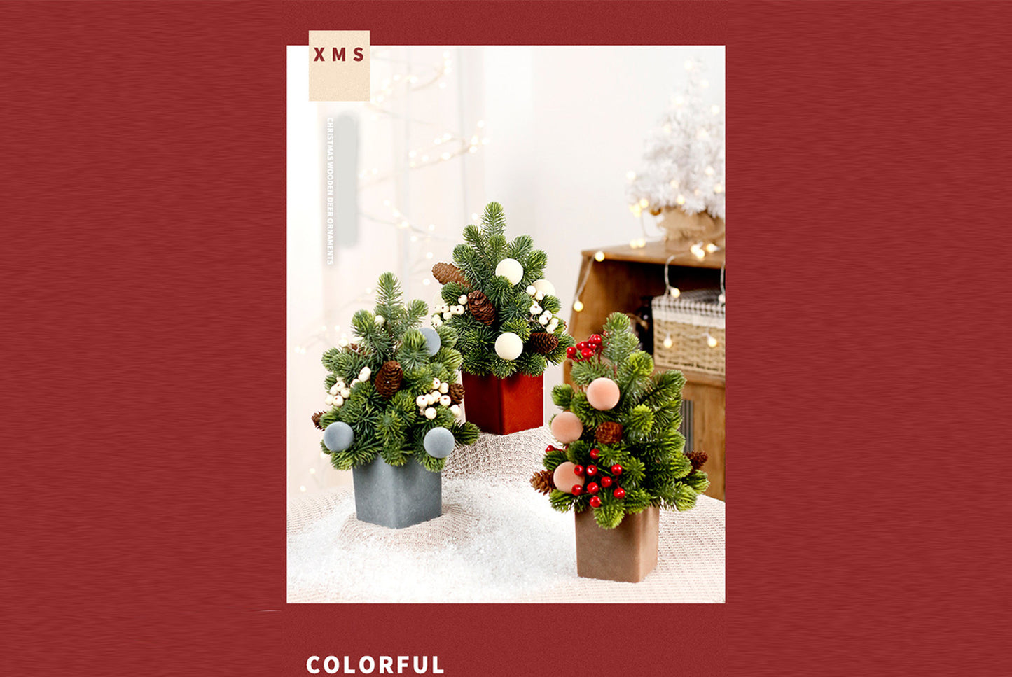 Replica Nobel Pine Mini Christmas Tree Set