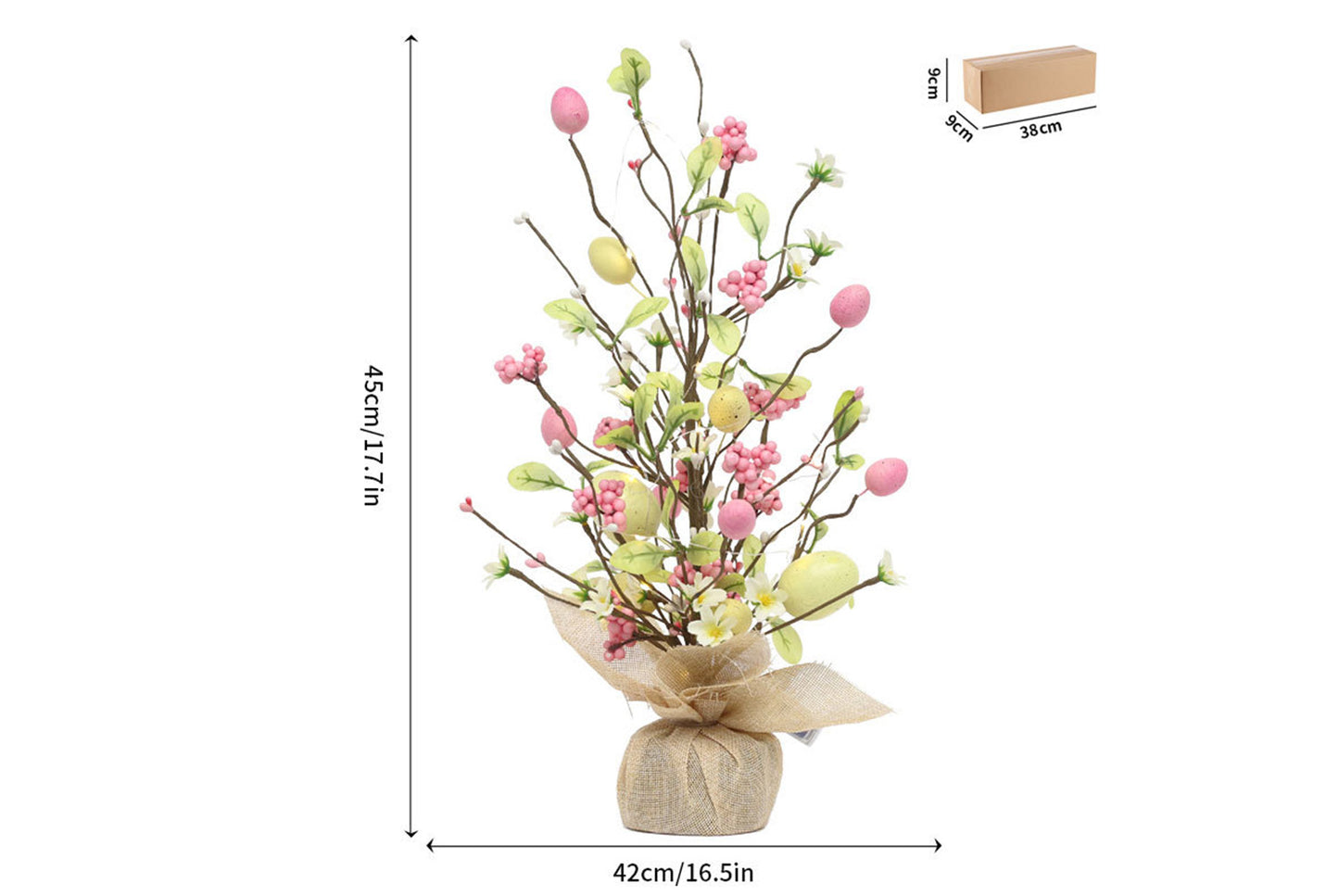 LED Light-Up Easter Egg Tree - Easter Tabletop Ornament