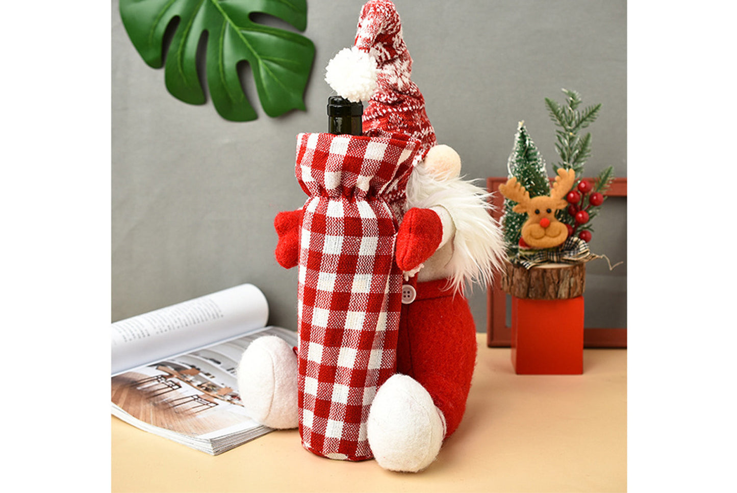 Christmas Faceless Doll Wine Bottle Holder
