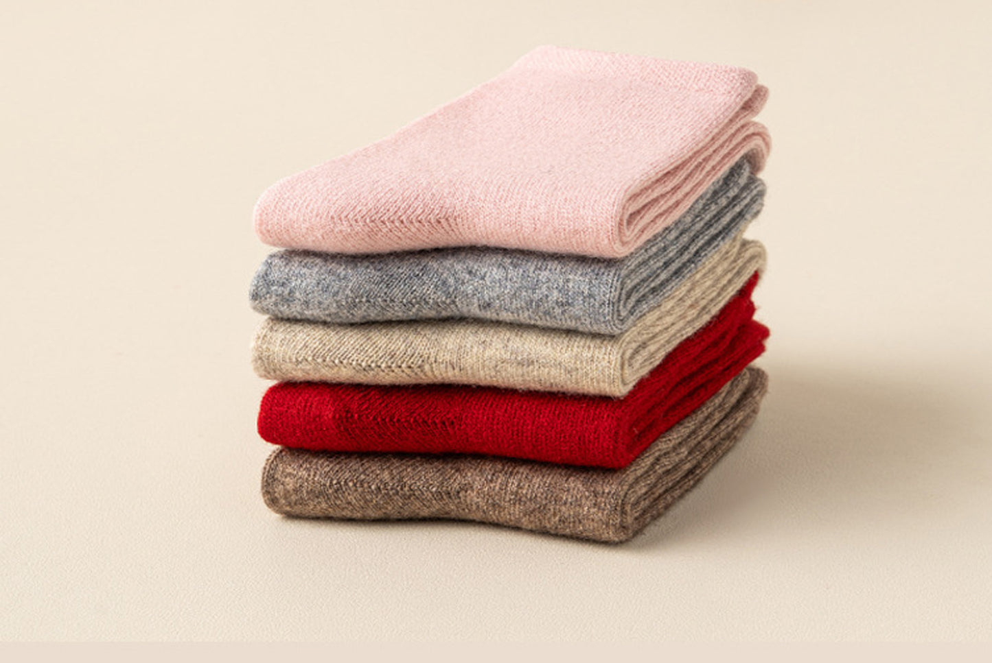 **Thickened Cashmere Mid-Calf Socks**