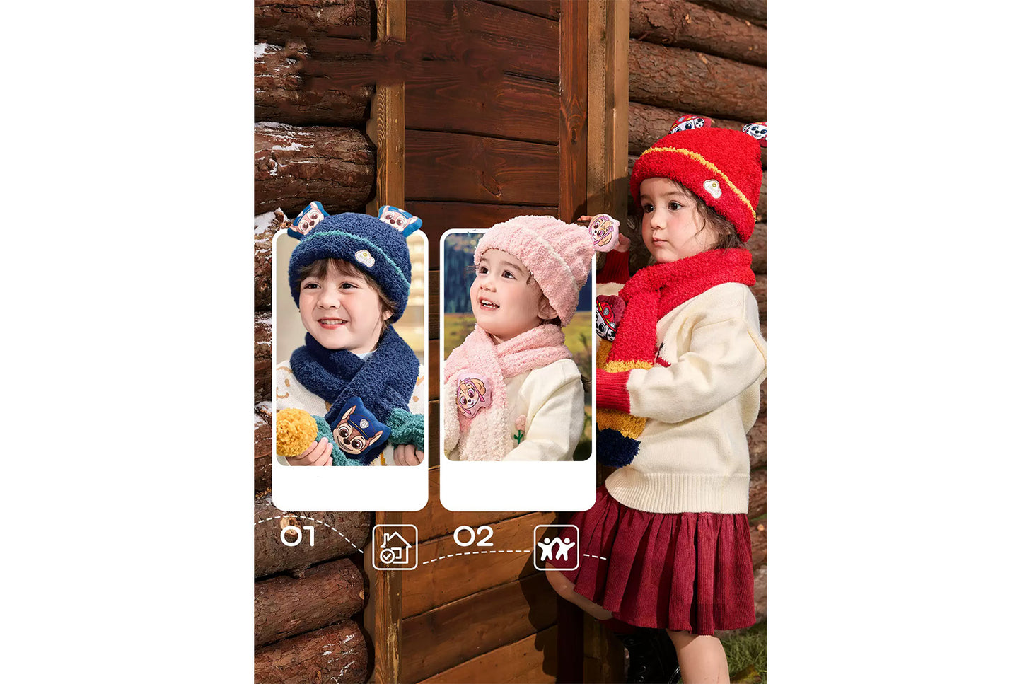 Children's Warm Half-Fleece Knit Hat
