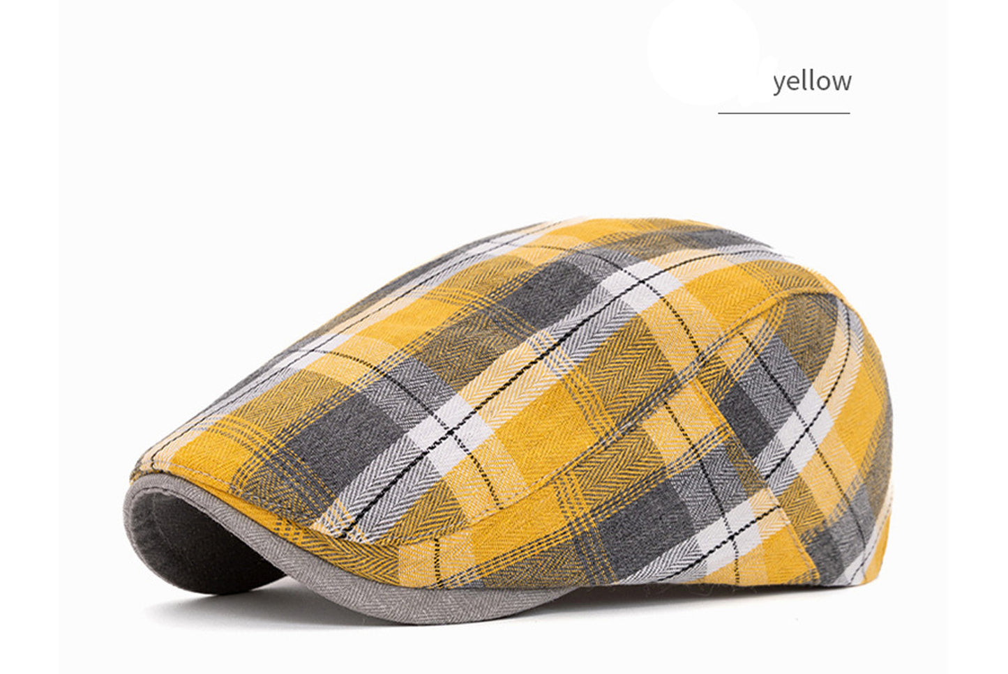 **Colorful Checkered Beret (Adjustable Head Circumference)**