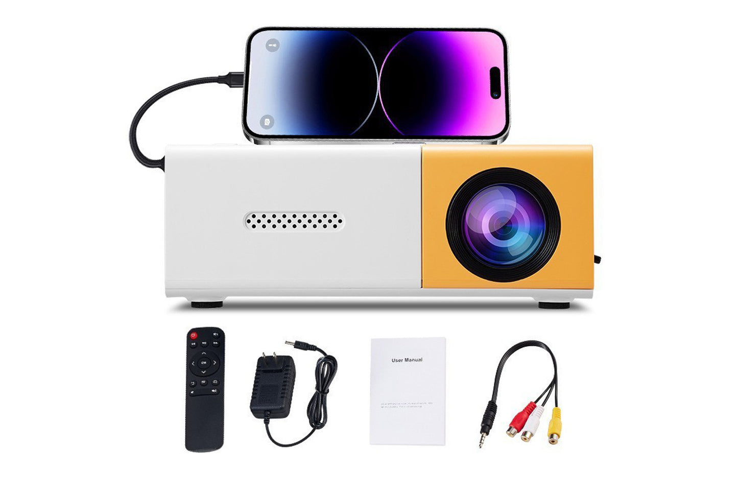 **Wired Screen Mirroring Home Projector (UK Standard Plug)**