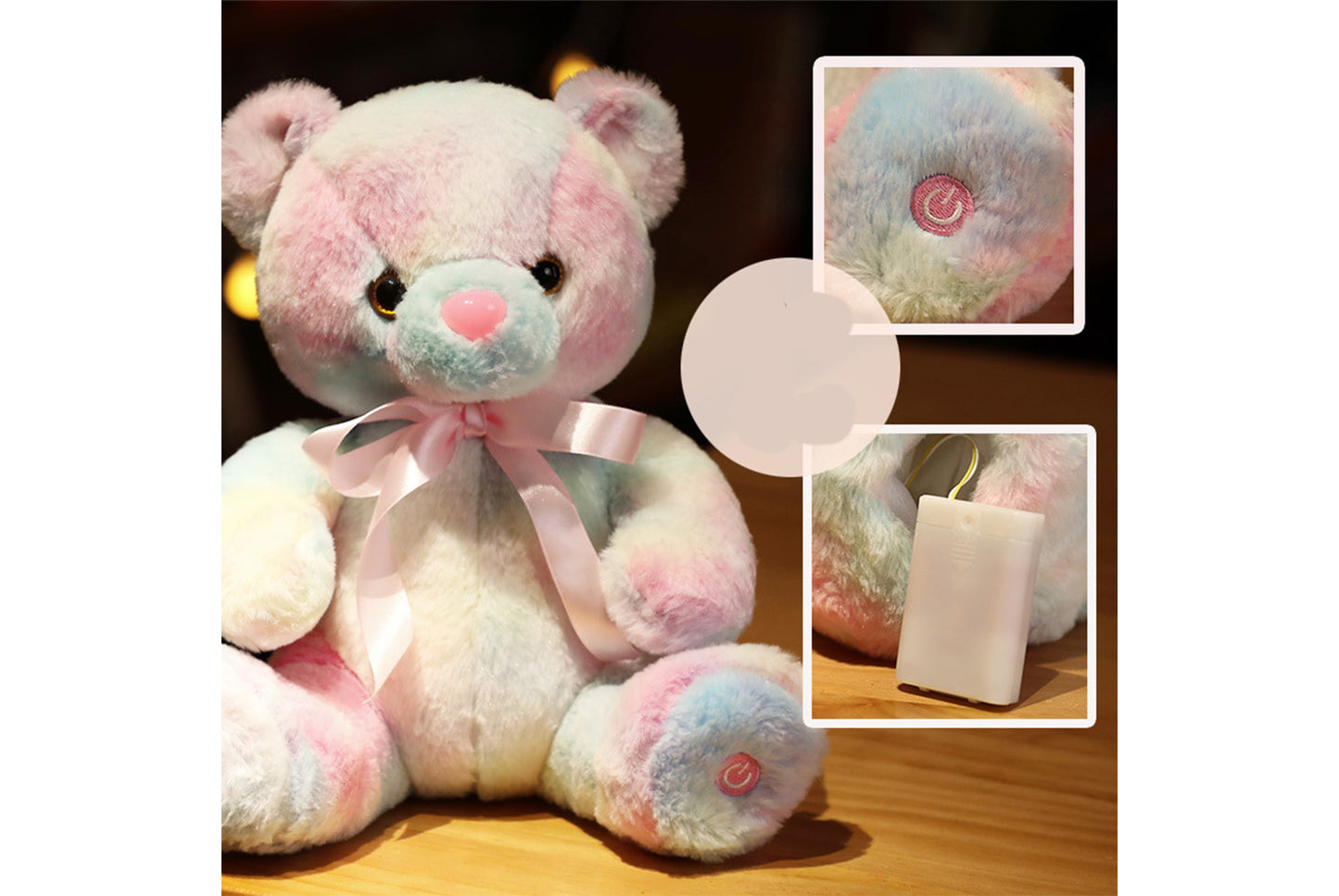 Colorful Glowing Teddy Bear Plush Toy