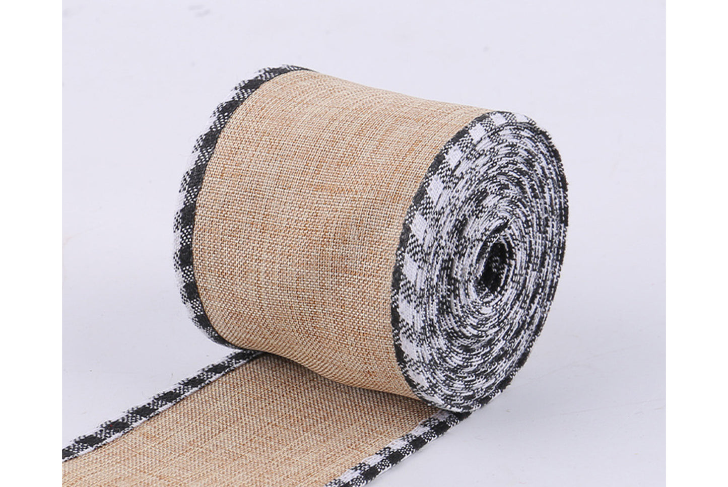 Christmas Linen Plaid Ribbon - DIY Gift Wrapping Decorative Ribbon