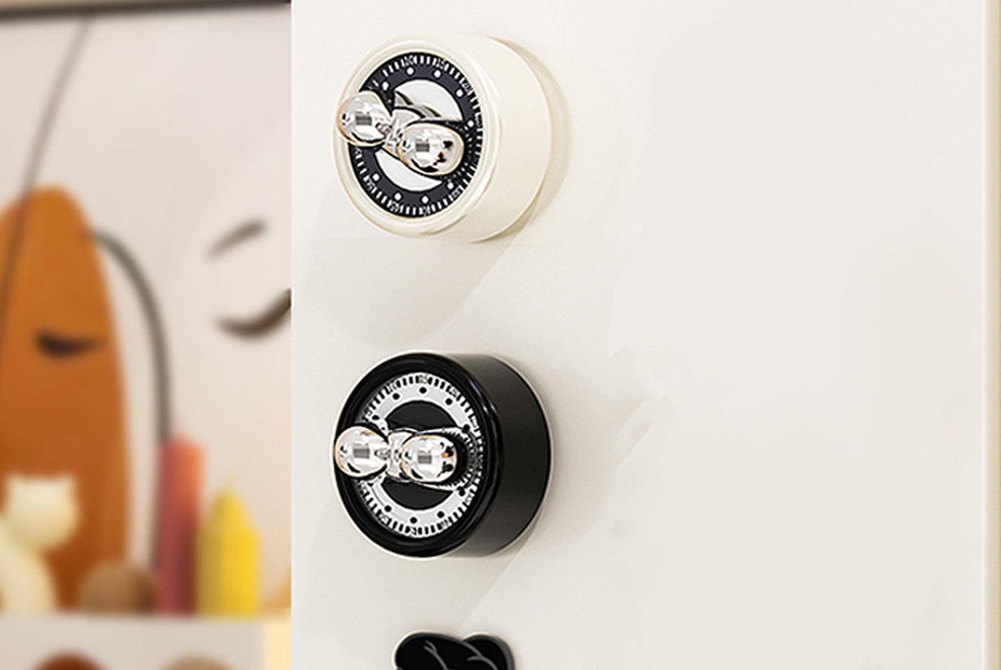 Visual Mechanical Kitchen Timer & Magnetic Countdown Alarm Clock