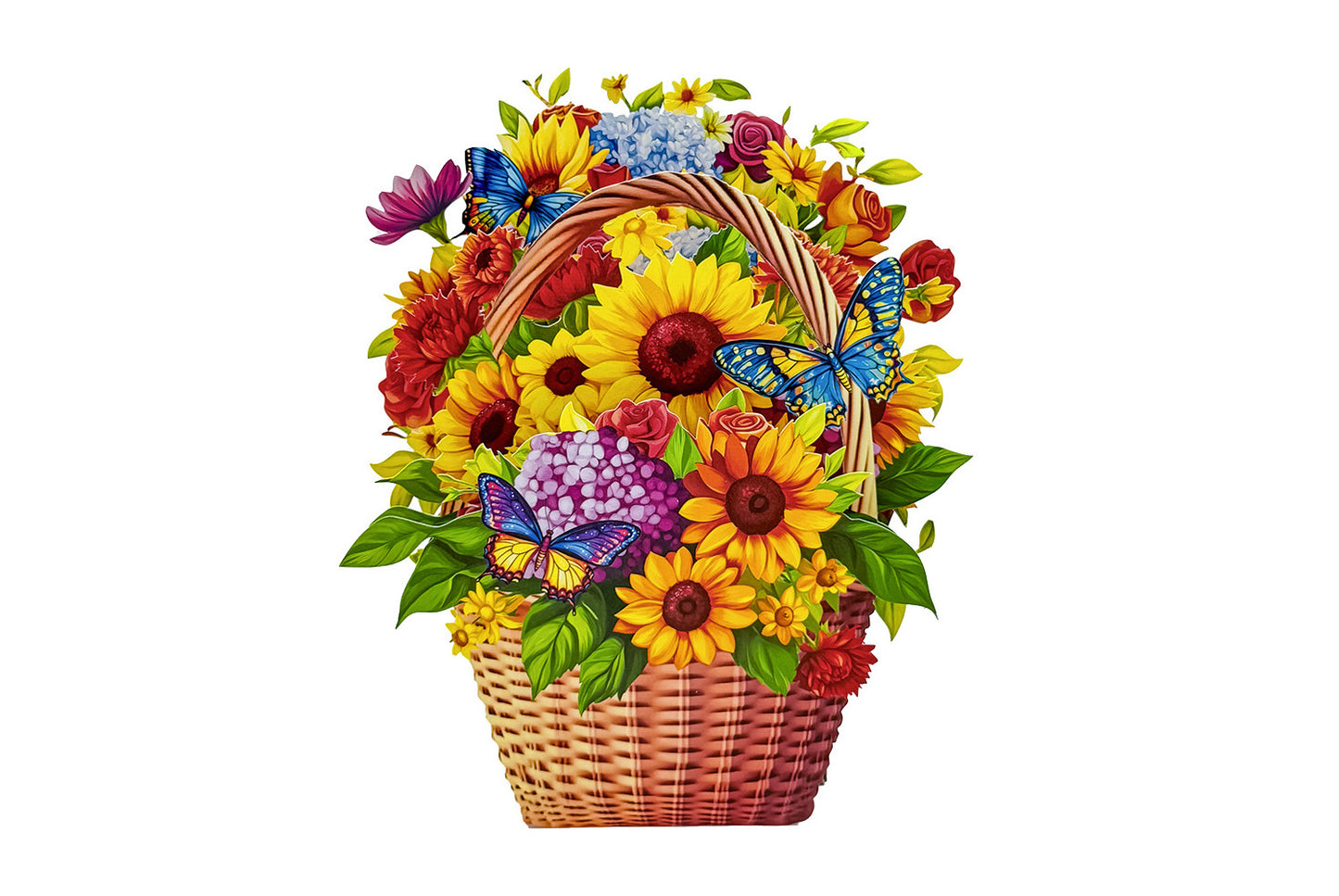 3D Pop-Up Greeting Card with Floral Design