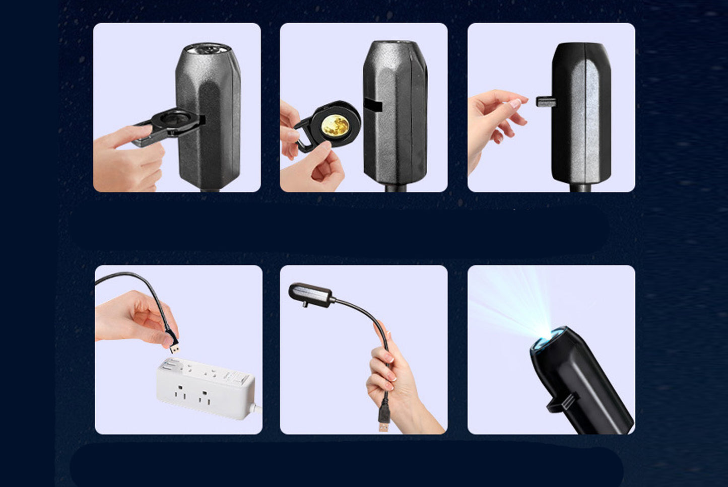 Starry Sky and Moon LED Projector Light