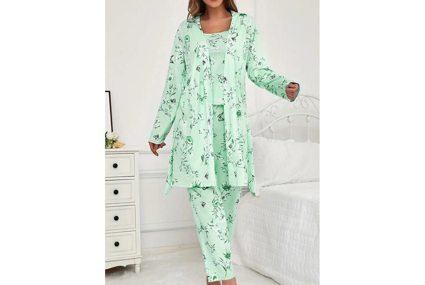 **Women's Three-Piece Pajama Set**