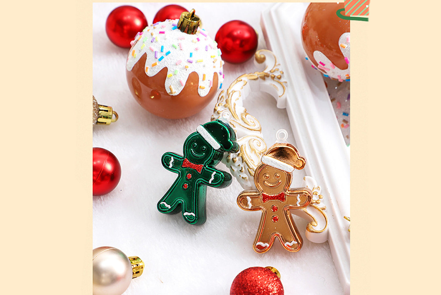 42 Exquisitely Painted Christmas Ball Set