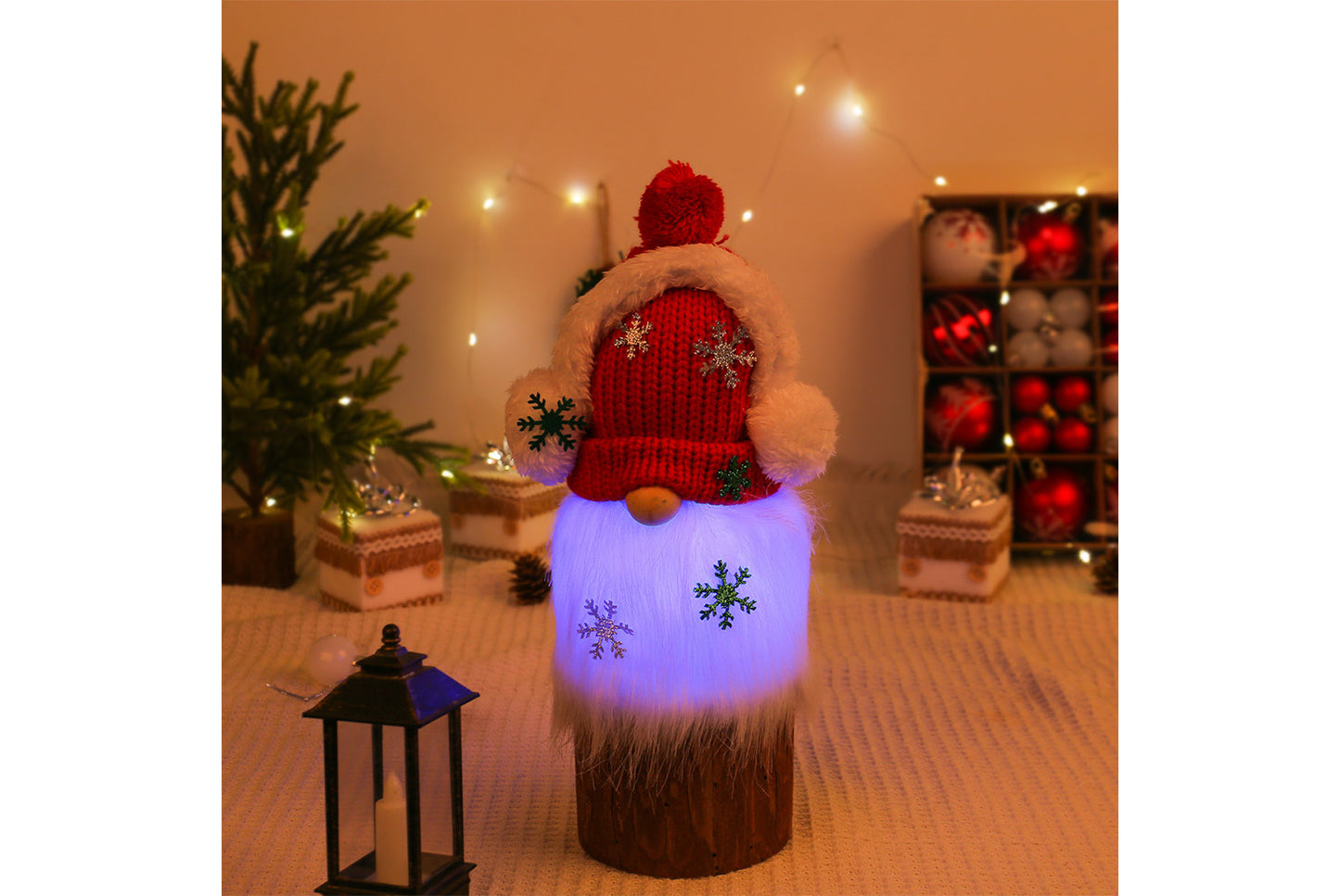 Children's Christmas Gift - Light-Up Musical Knitted Hat Doll