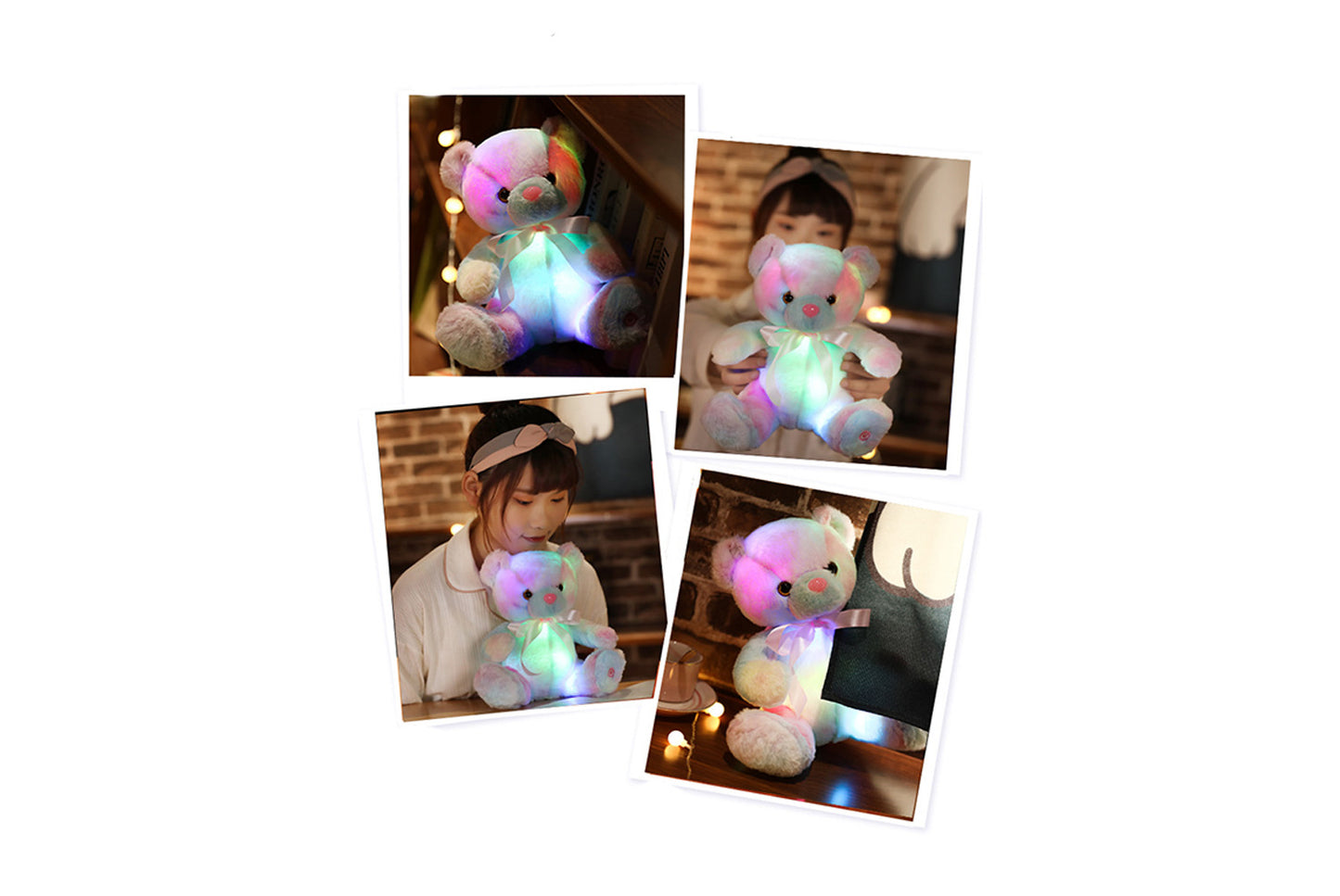Colorful Glowing Teddy Bear Plush Toy