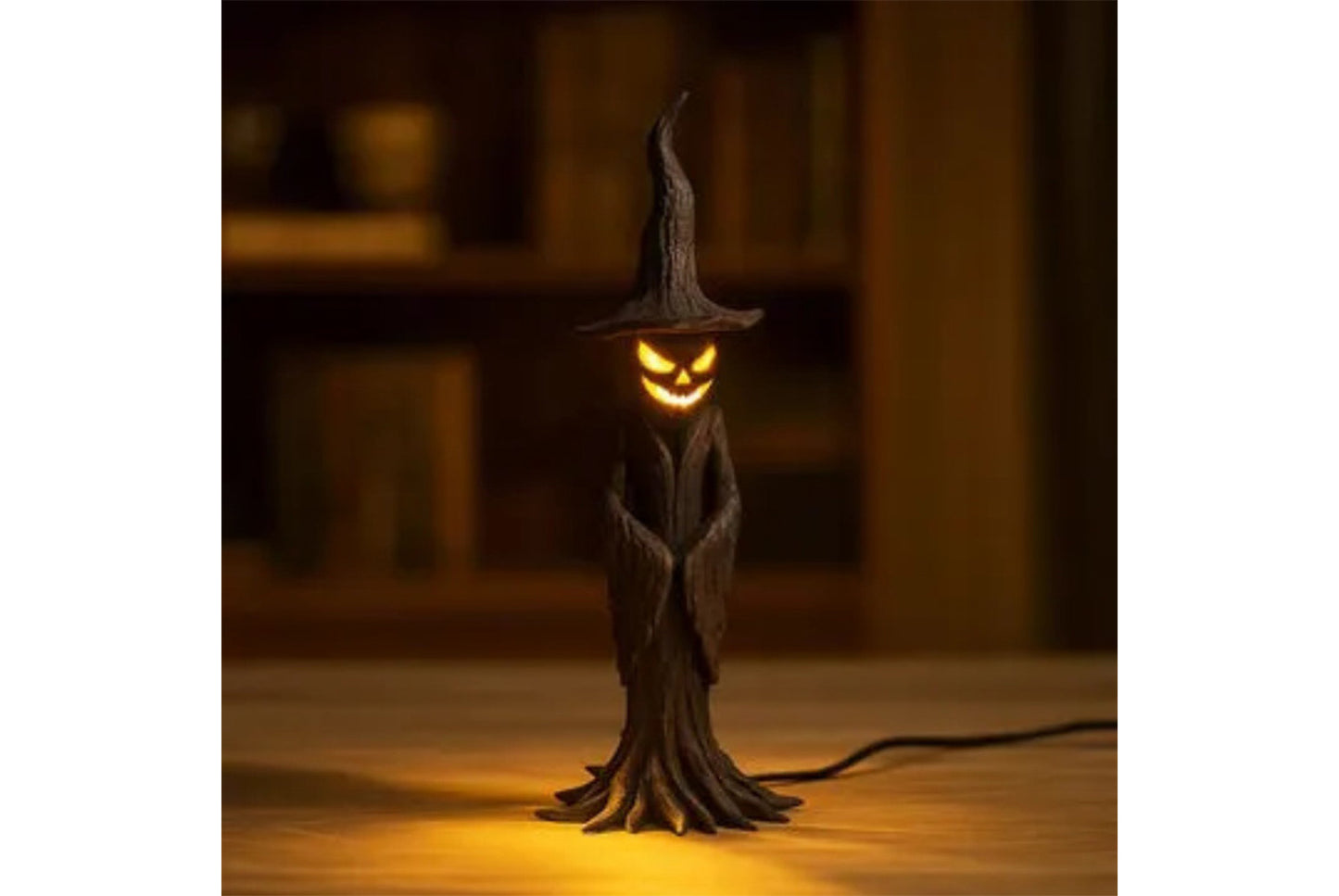 Spooky Tree Stump Wizard Jack-O'-Lantern