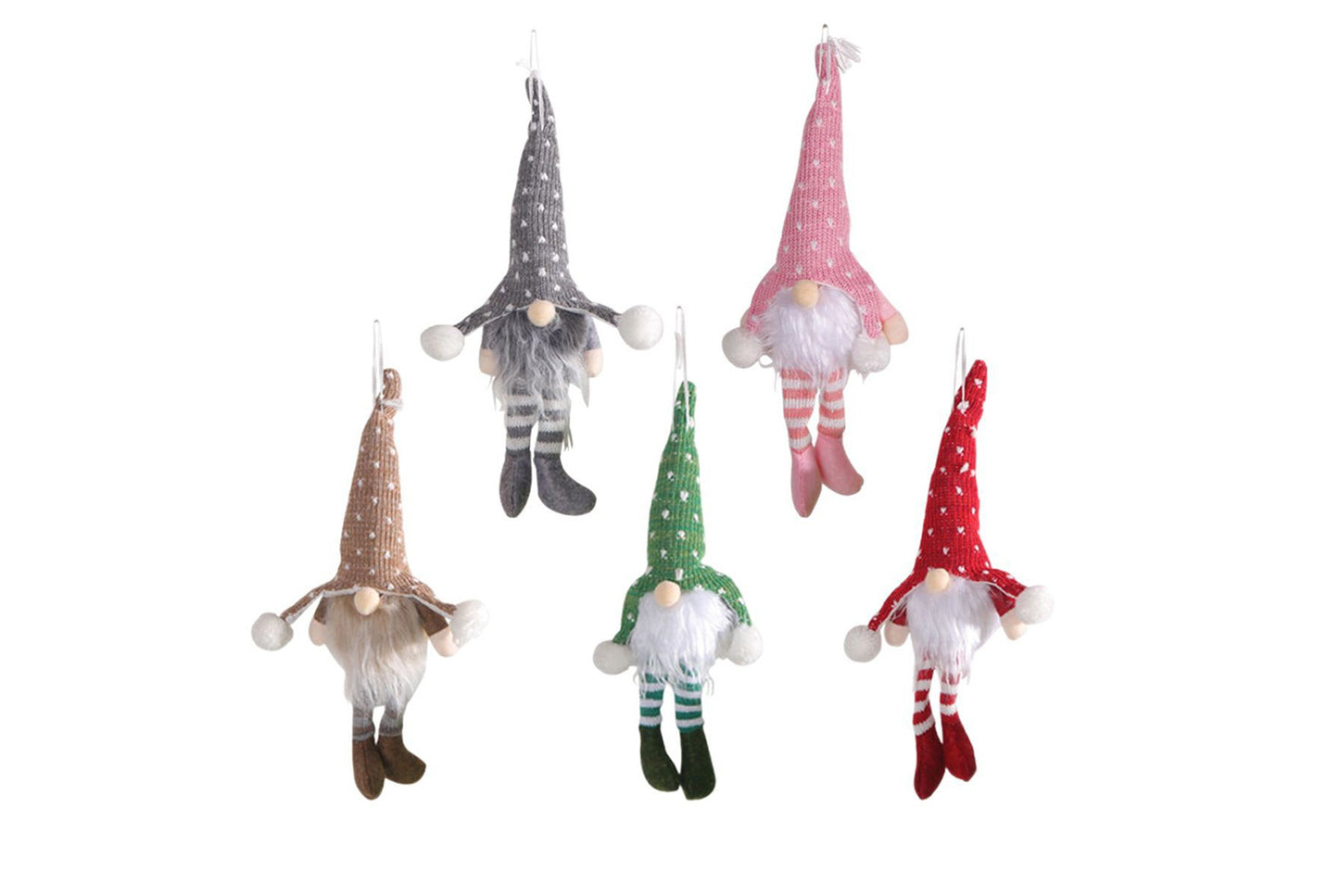 Christmas Forest Old Man Pendant - Knitted Hat Seated Faceless Doll Decoration