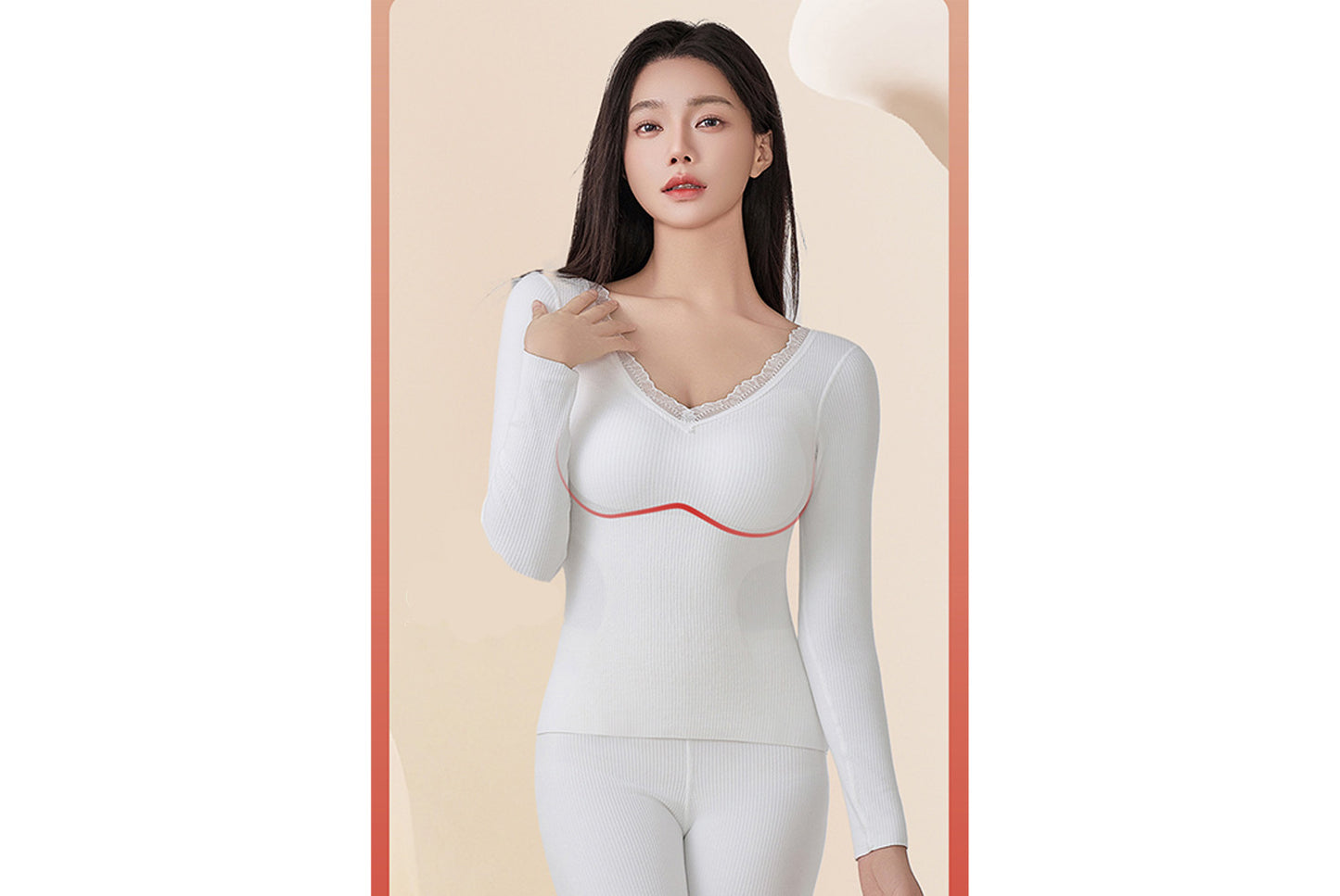 **Women's 7A Antibacterial Thermal Bra Set (Fixed Cup)**