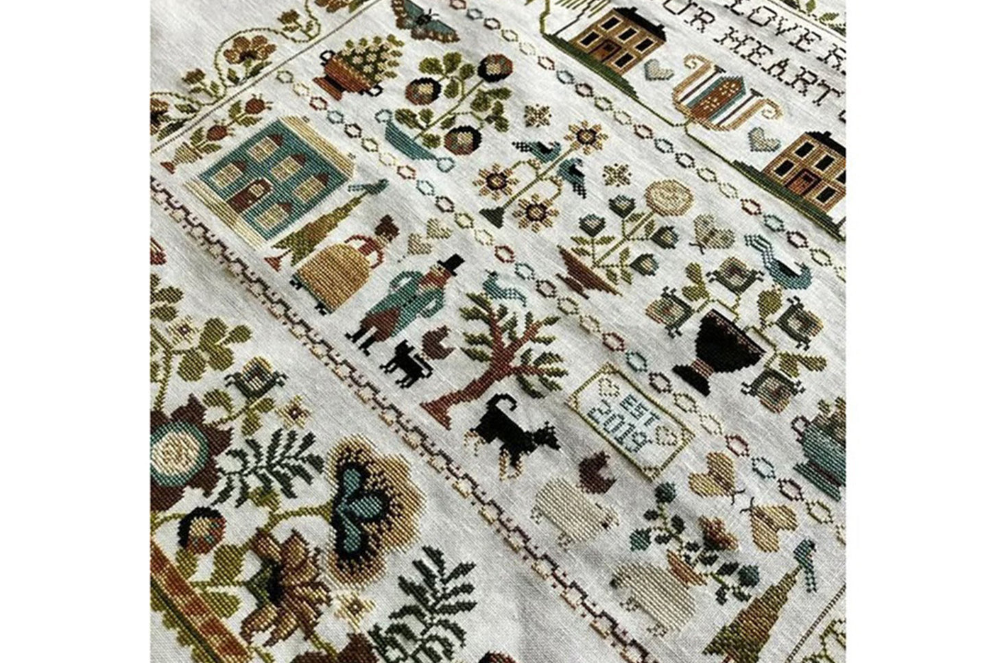 **Let Love Reign Cross Stitch Kit | Modern Minimalist Style**