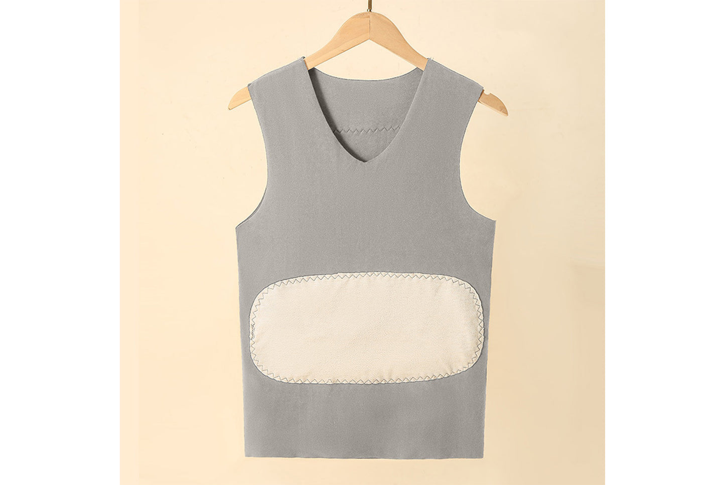 **Couple Large Patch Seamless Warm Vest Set**