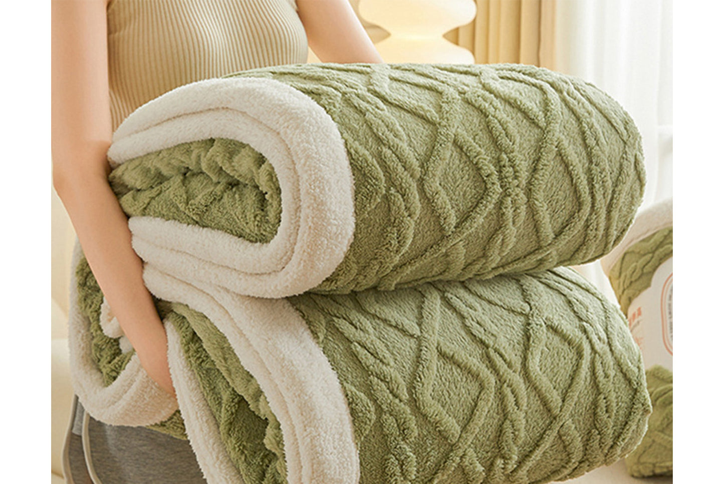Thickened Winter Sofa Blanket, Nap Blanket