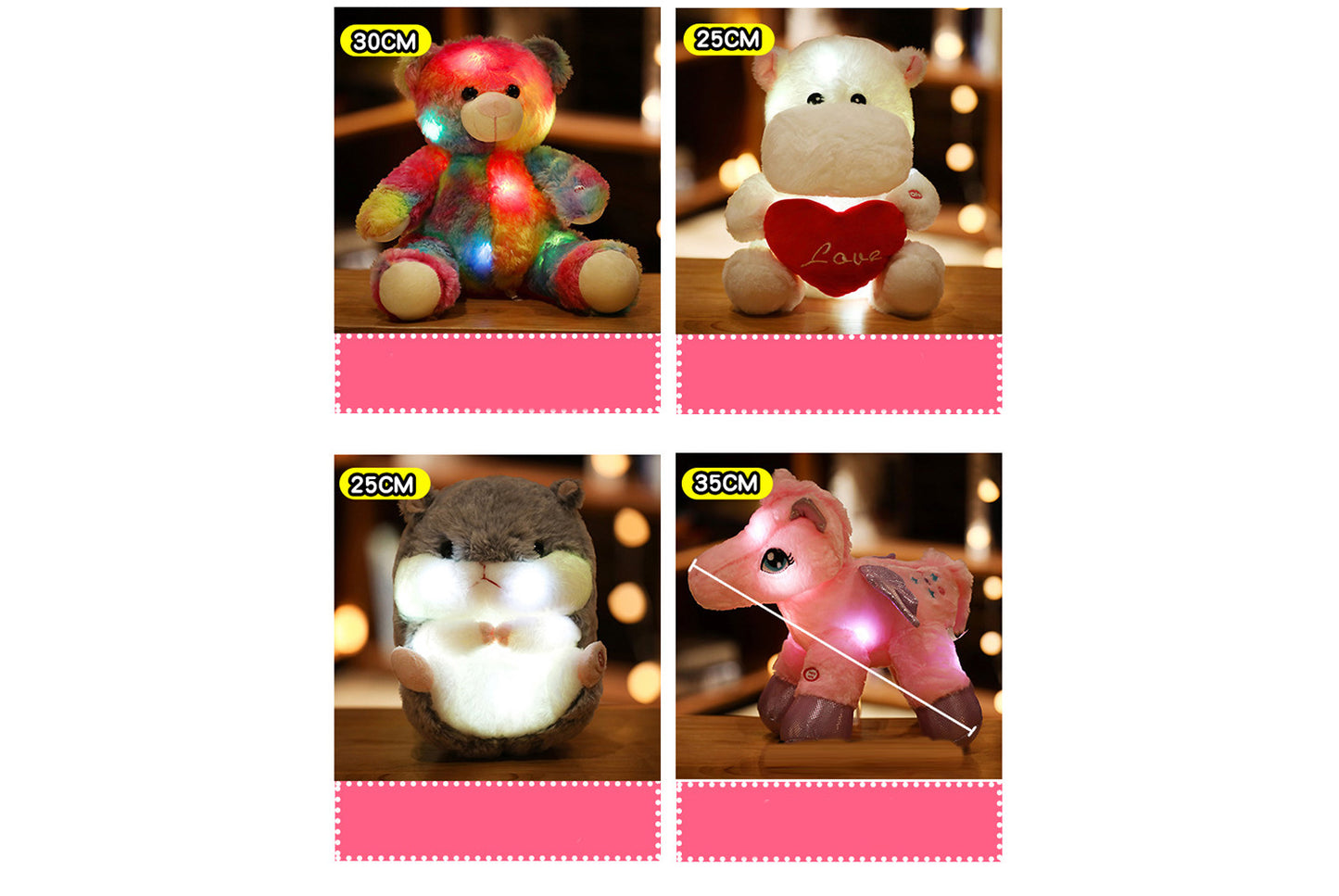 Colorful Glowing Plush Pillow