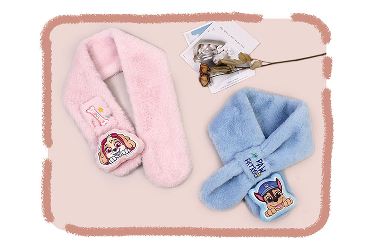 **Paw Patrol New Year Red Children's Warm Scarf (Adjustable)**