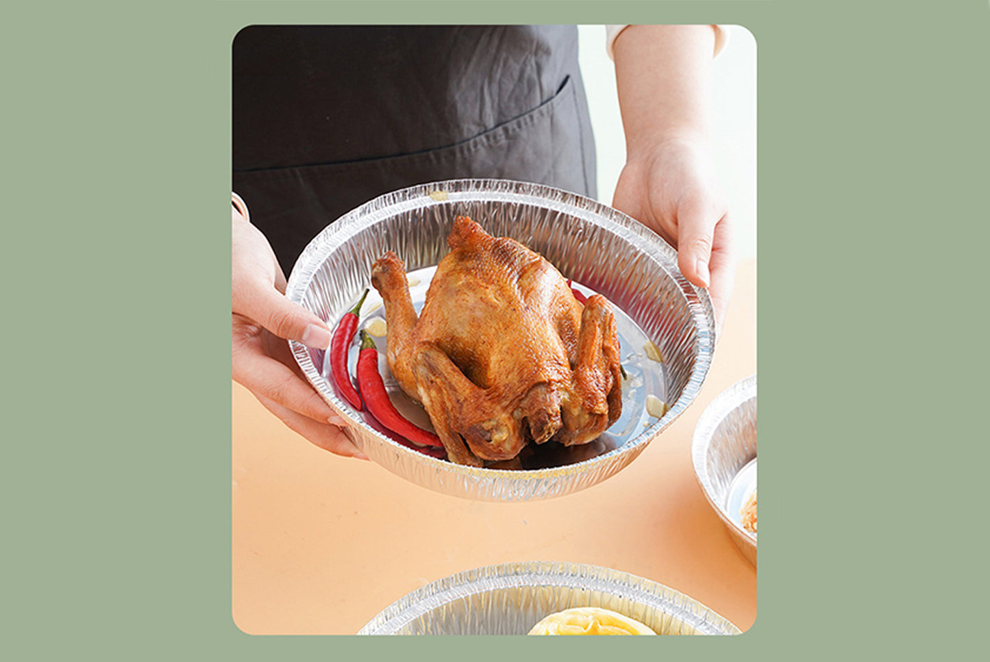 Thickened oven tin foil tray