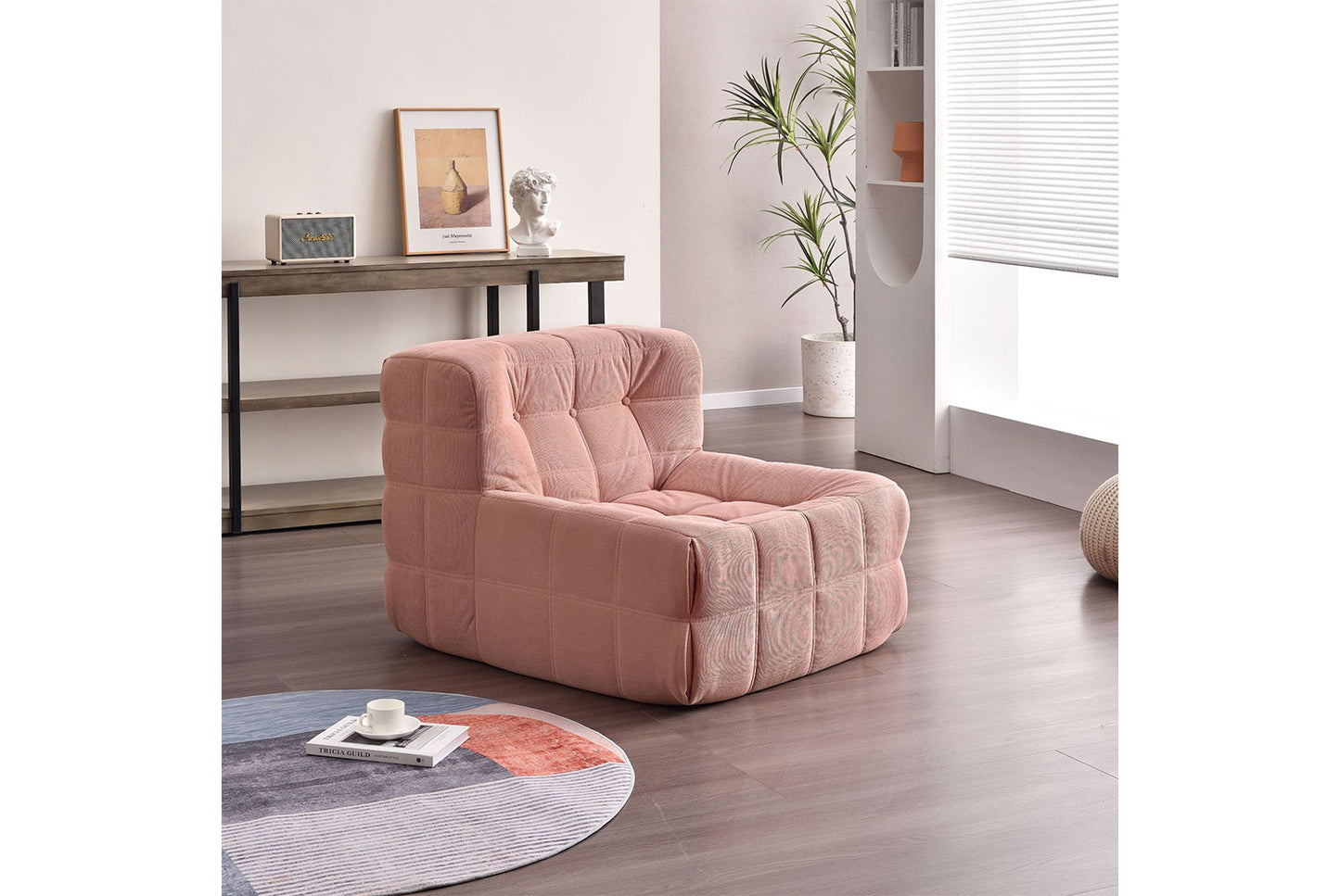 **Waffle Beanbag Chair (Single Reclining/Sleeping Chair)**