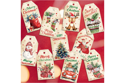 Christmas Vintage Kraft Paper Hanging Tags