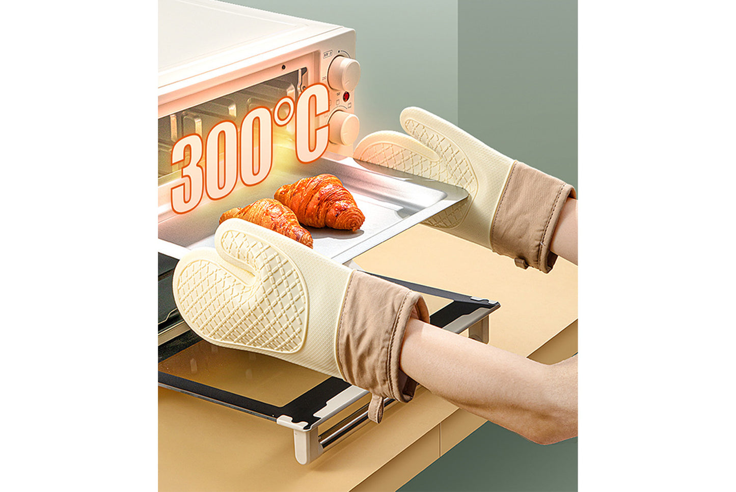 Thickened Silicone Heat-Resistant Gloves