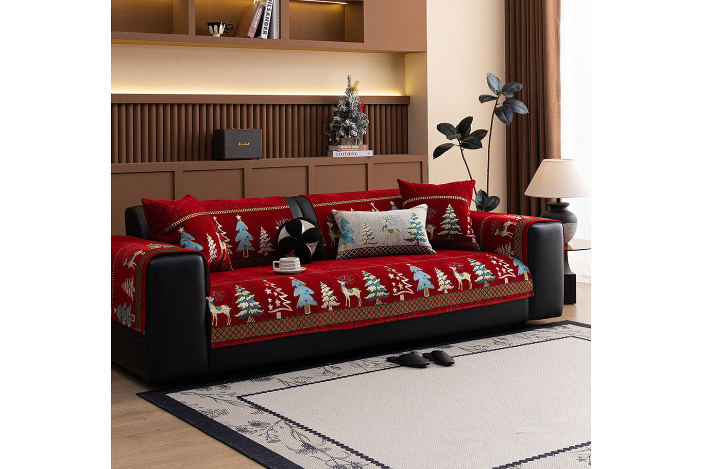 **Autumn/Winter Chenille Anti-Slip Sofa Cushion (Full Cover Sofa Cover)**