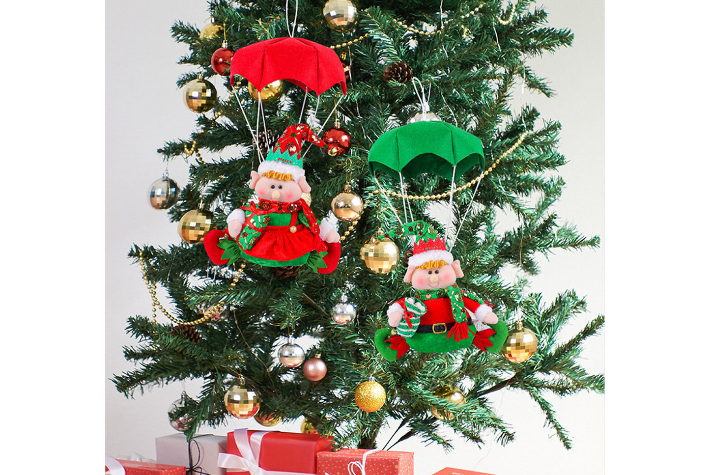 Christmas Parachute Figure Pendant