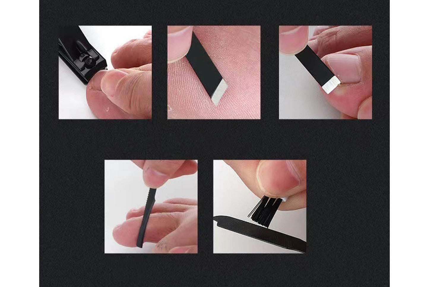 24-Piece Stainless Steel Nail Tool Set