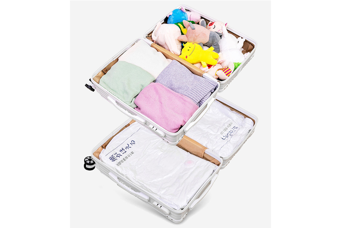 **Vacuum Compression Storage Bags (Large/Extra Large + Vacuum Pump Optional)**