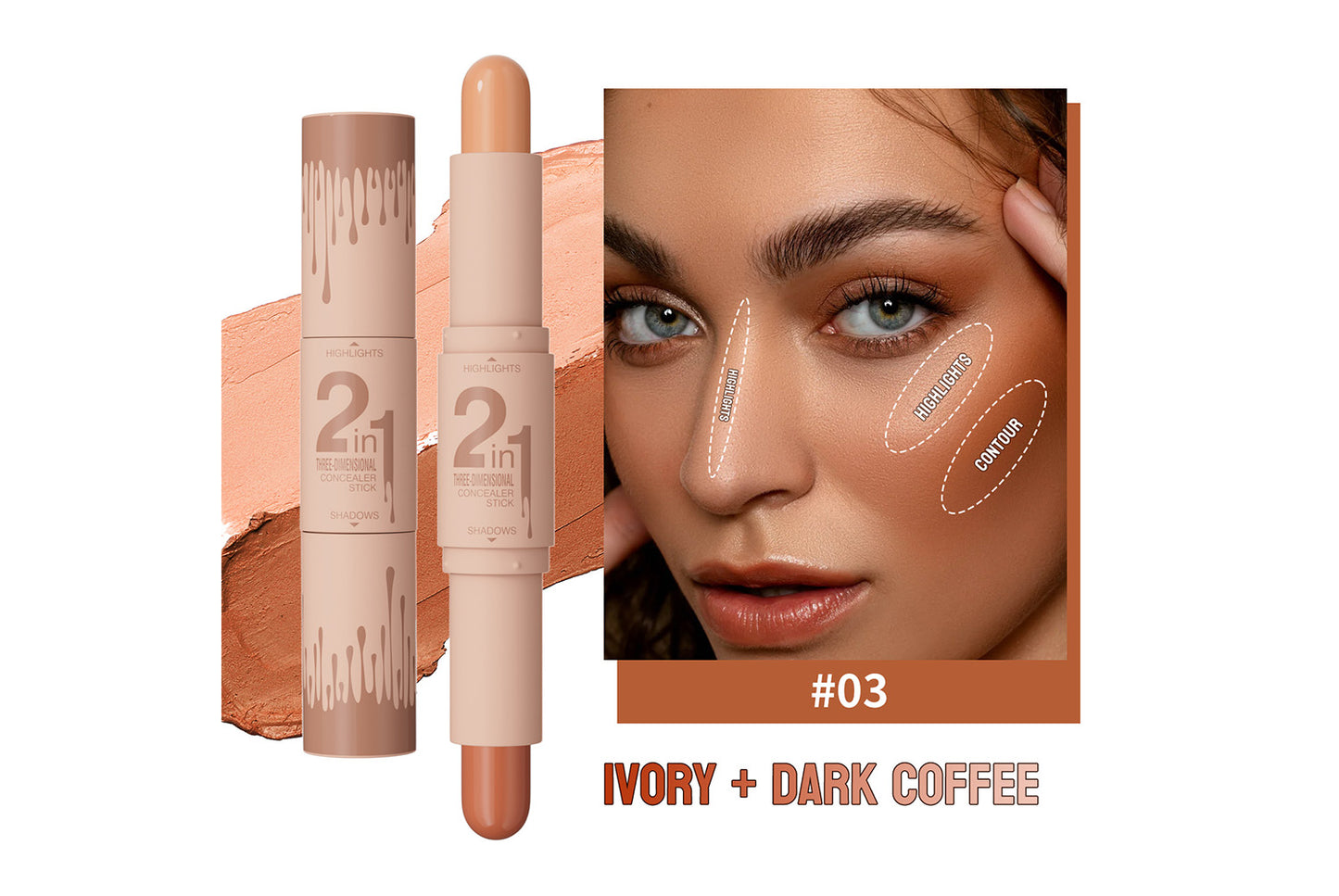 **Dual-Ended Contouring Stick (4-Color Set)**