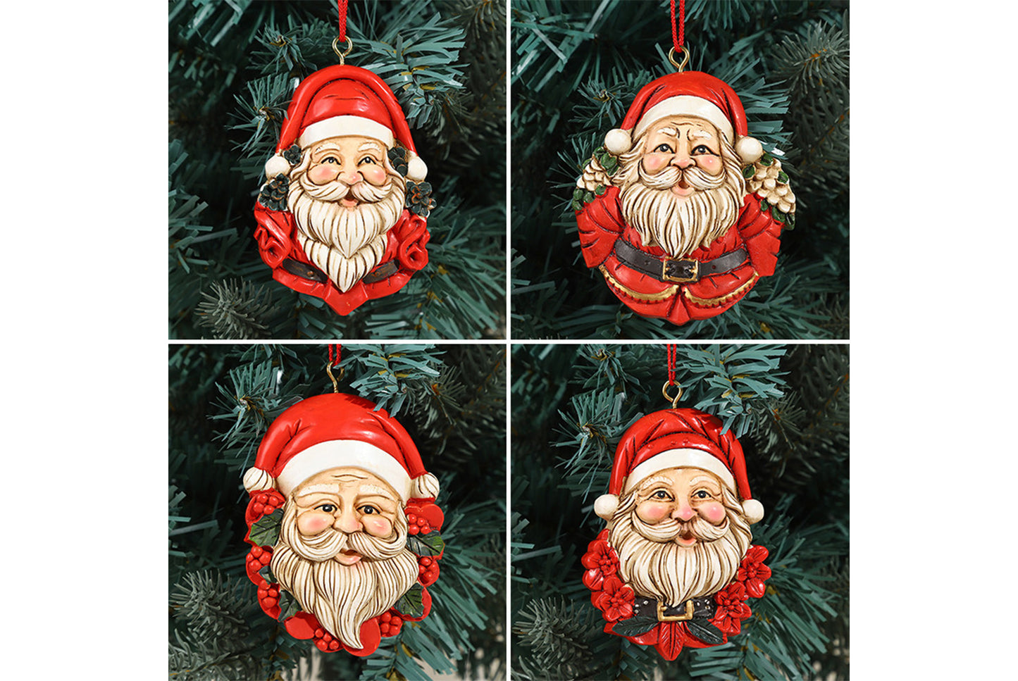 **Resin Christmas Tree Ornament Set**