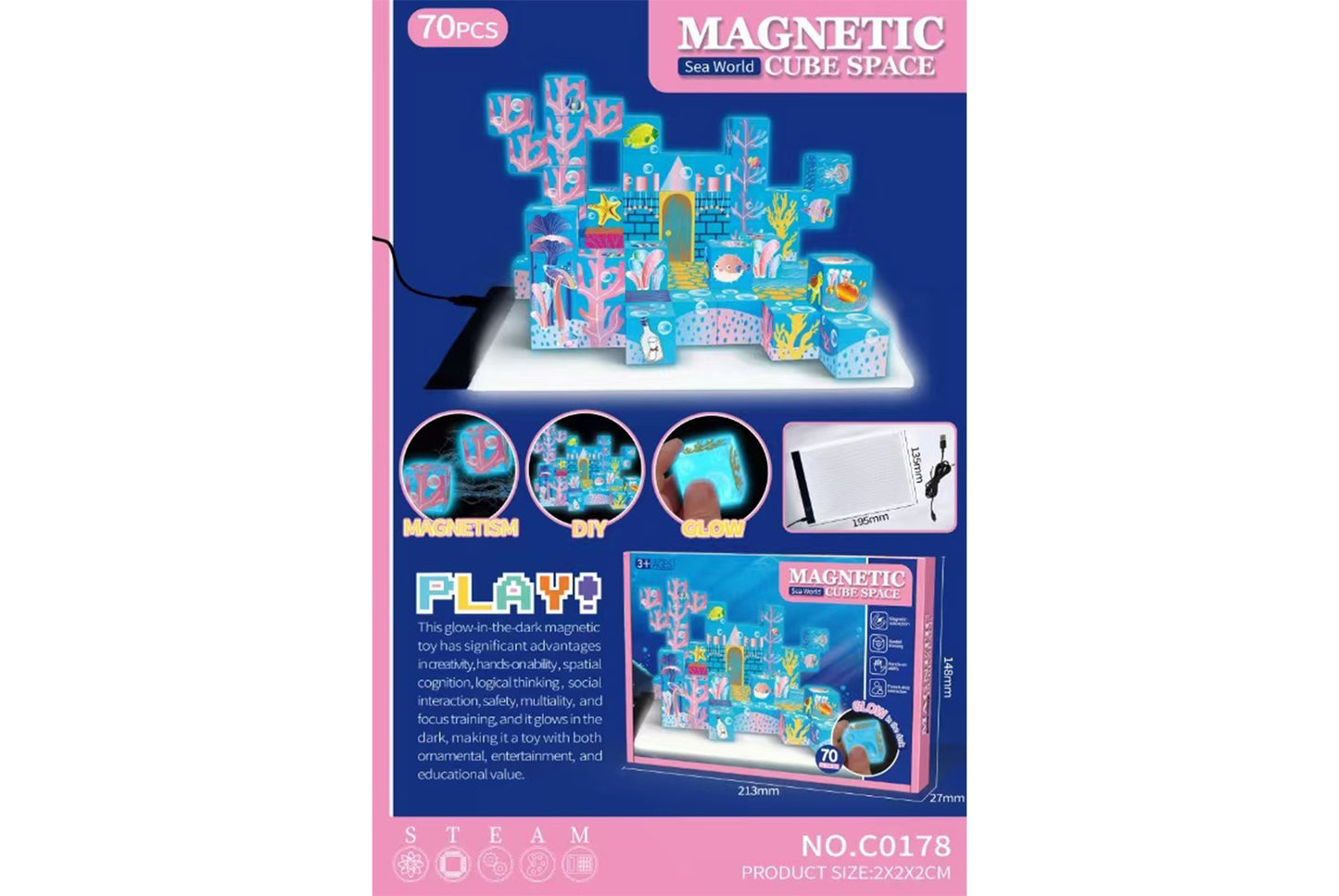 Glow-in-the-Dark Magnetic Blocks