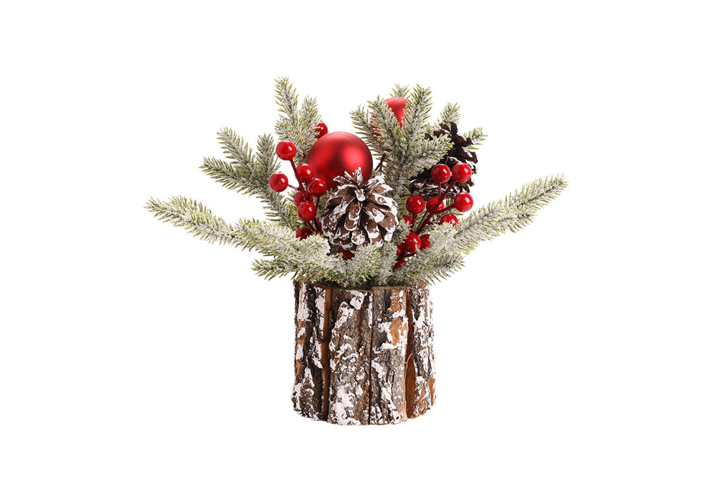 **25cm Flocked PE Simulated Mini Christmas Tree Ornament**