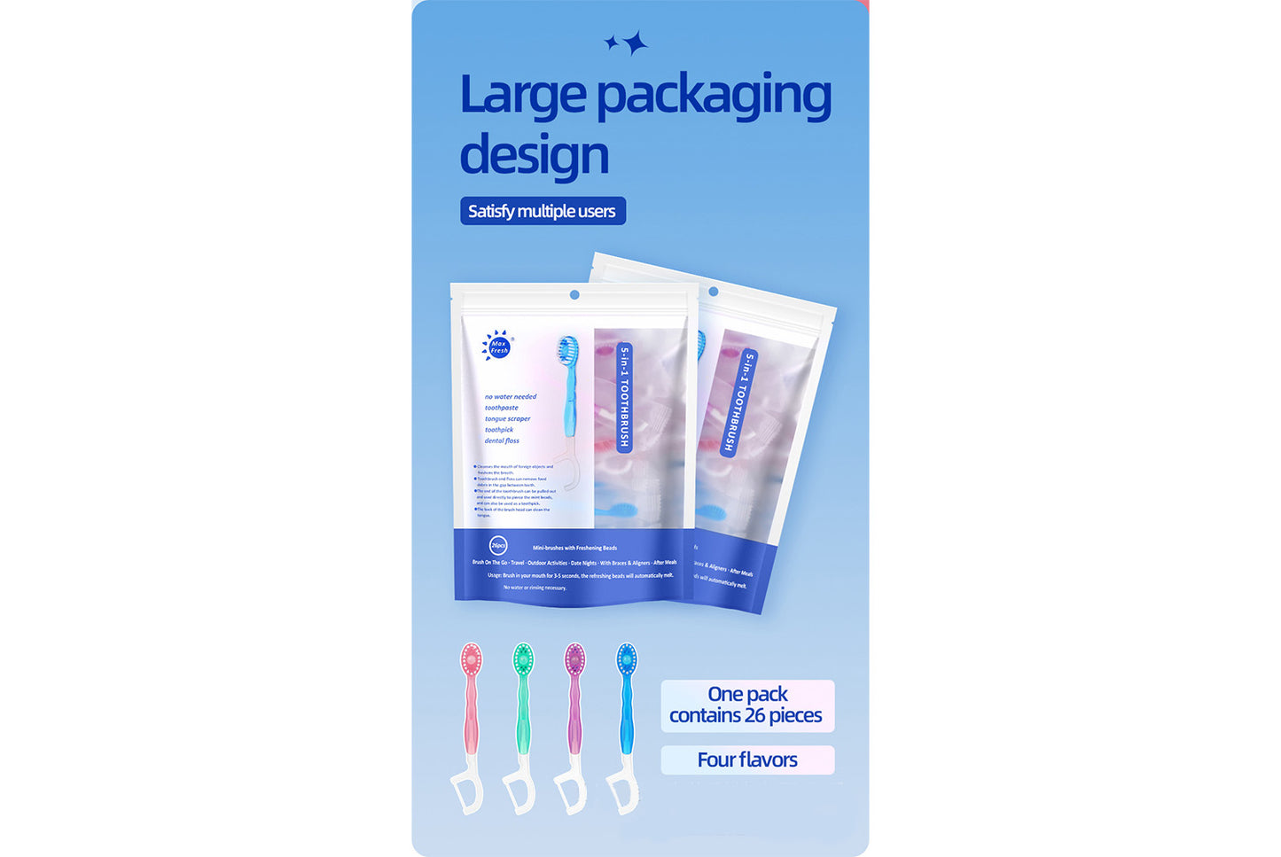 Blasting bead toothbrush portable set